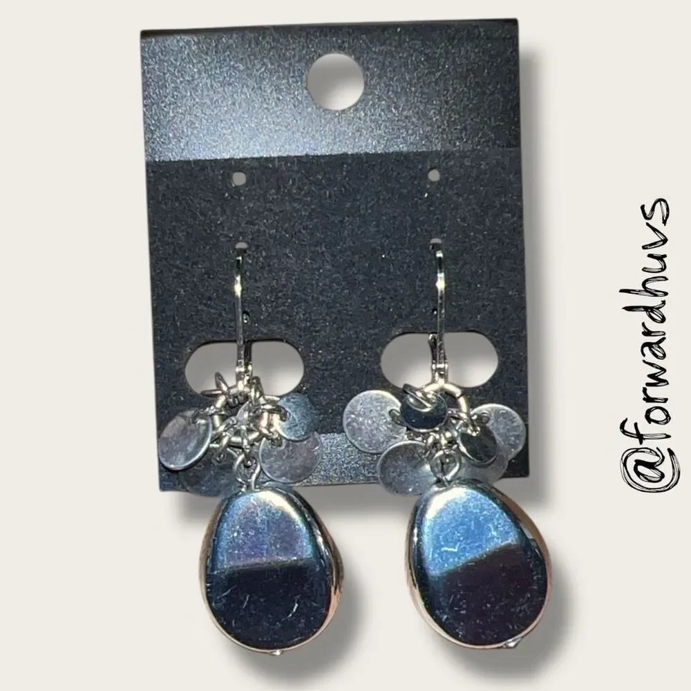 Bundle Sale 3 for $15 | Silver Tone Dangle Earrings with Tassel Beads – 1 3/4”